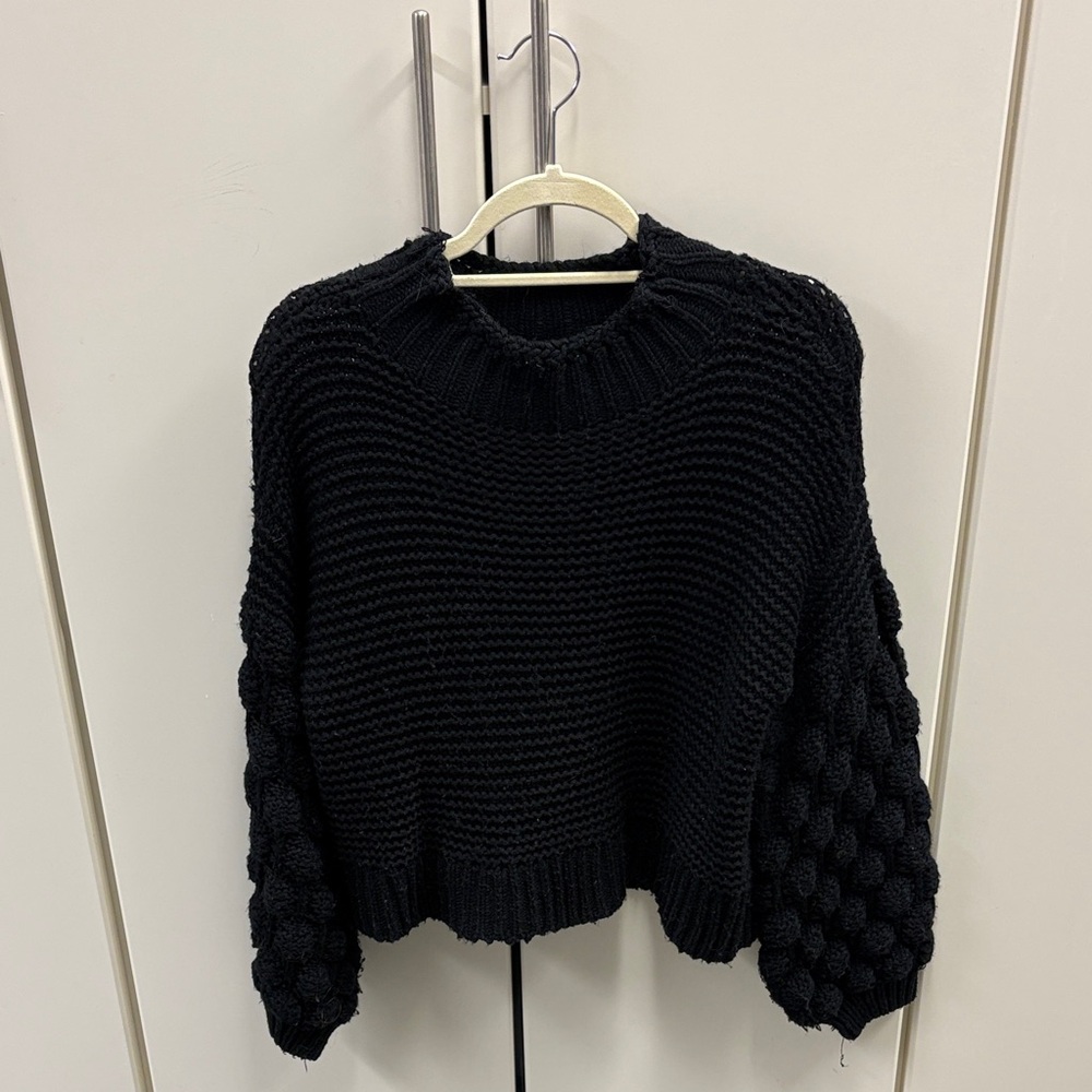 Elegant Black Knit Sweater